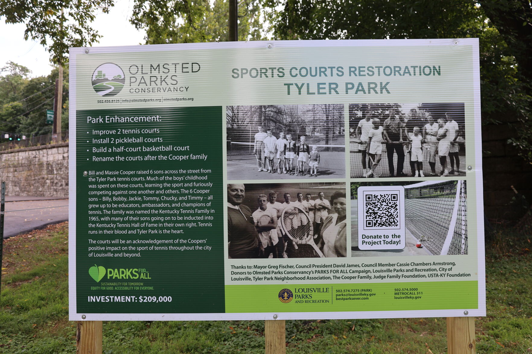 Restoration of the sports fields in Tyler Park